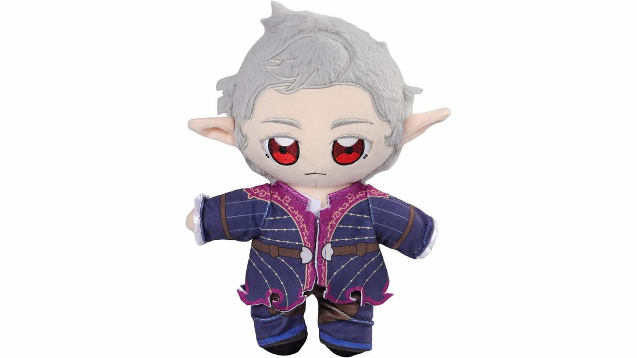 A soft toy of Astarion from Baldur's Gate 3. 