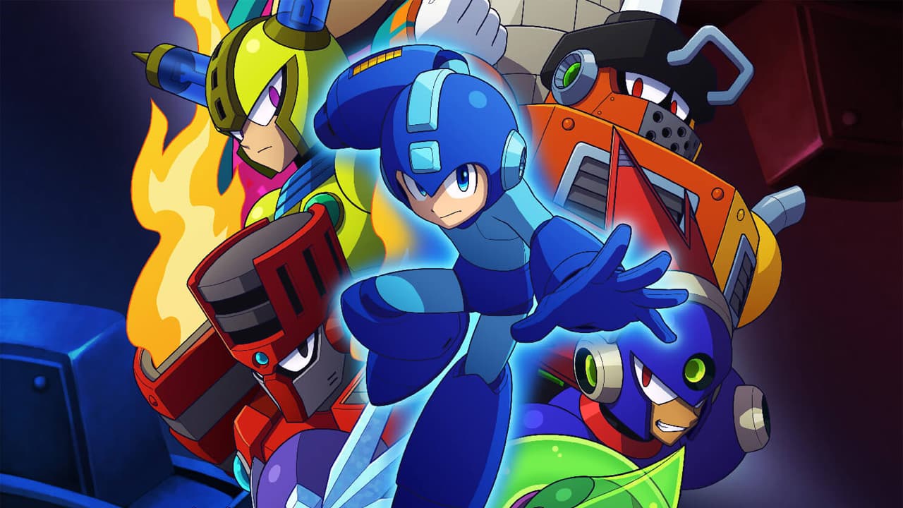 Mega Man Humble Bundle - Mega Man with several other characters around him.