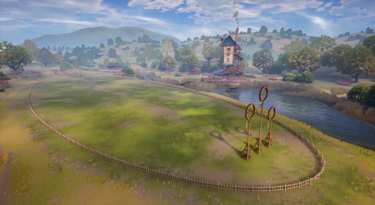 Harry Potter: Quidditch Champions - a Quidditch pitch at The Burrow