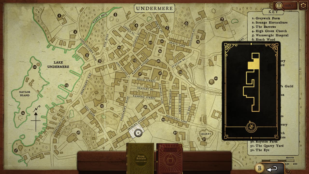 Strange Antiquities map card